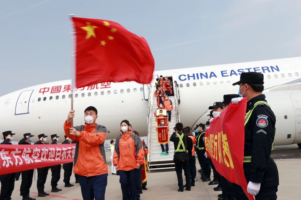 凱旋！西安國際醫學中心醫院支援湖北醫療隊回家