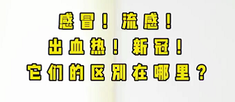 感冒！流感！出血熱！新冠！它們的區別在哪？